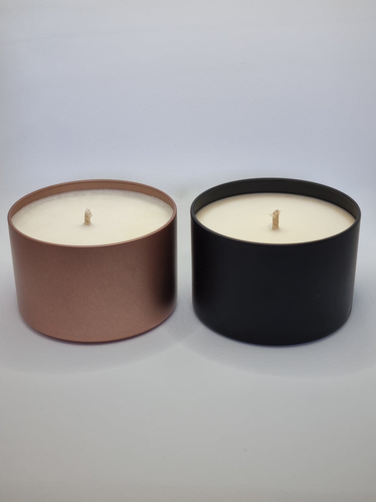 Tin Range - 190g Large Scented Candle Tin With Wood Grain Lid