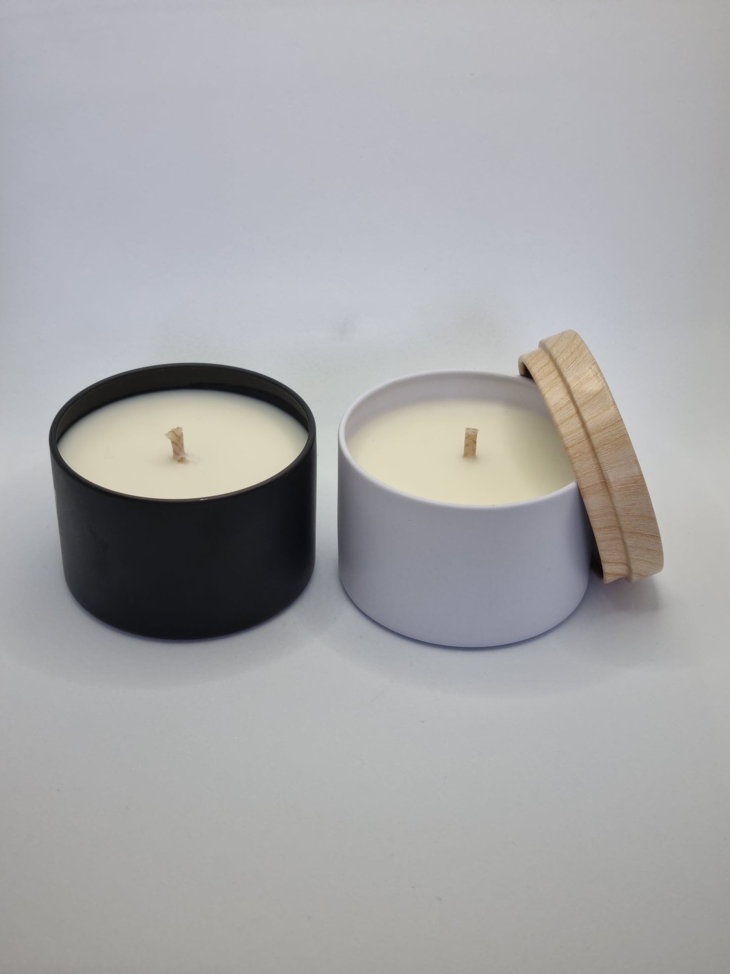 Tin Range - 90g with Wood Grain Lid Scented Candle