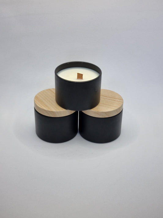 Scent Discovery Set — 6 x Mini Black Tins | Wood Grain Look Lid