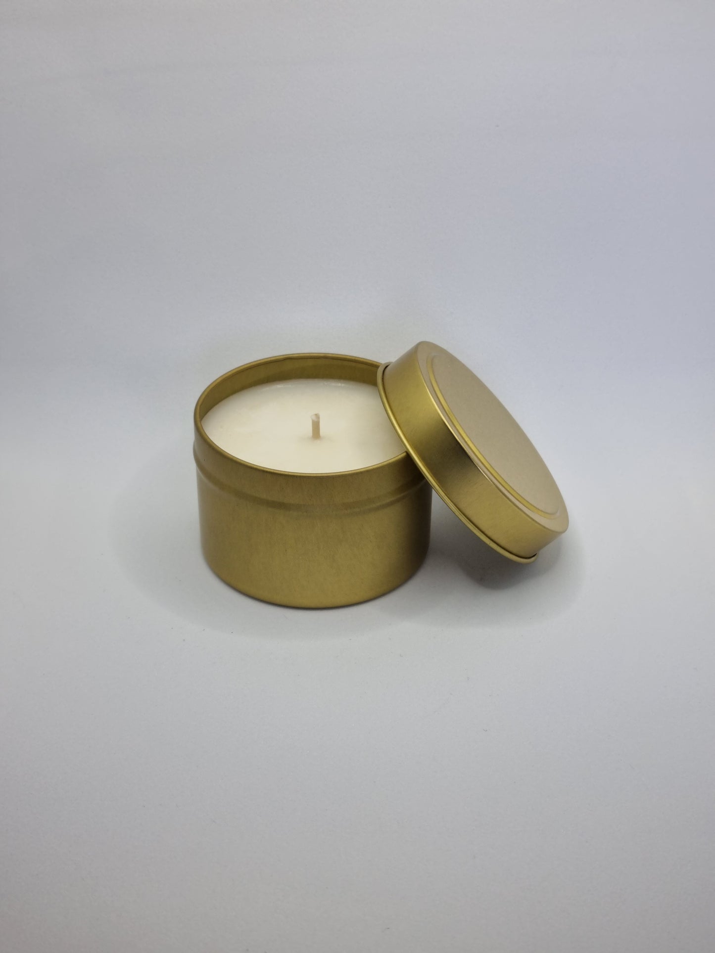 Travel Tin Range - Assorted Colours 90g Small Scented Candle Tin With Metal Lid