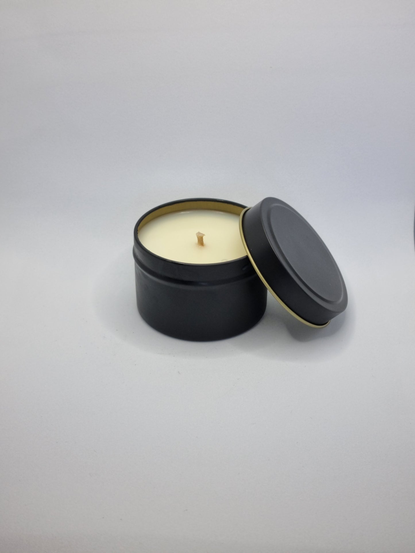 Travel Tin Range - Assorted Colours 90g Small Scented Candle Tin With Metal Lid
