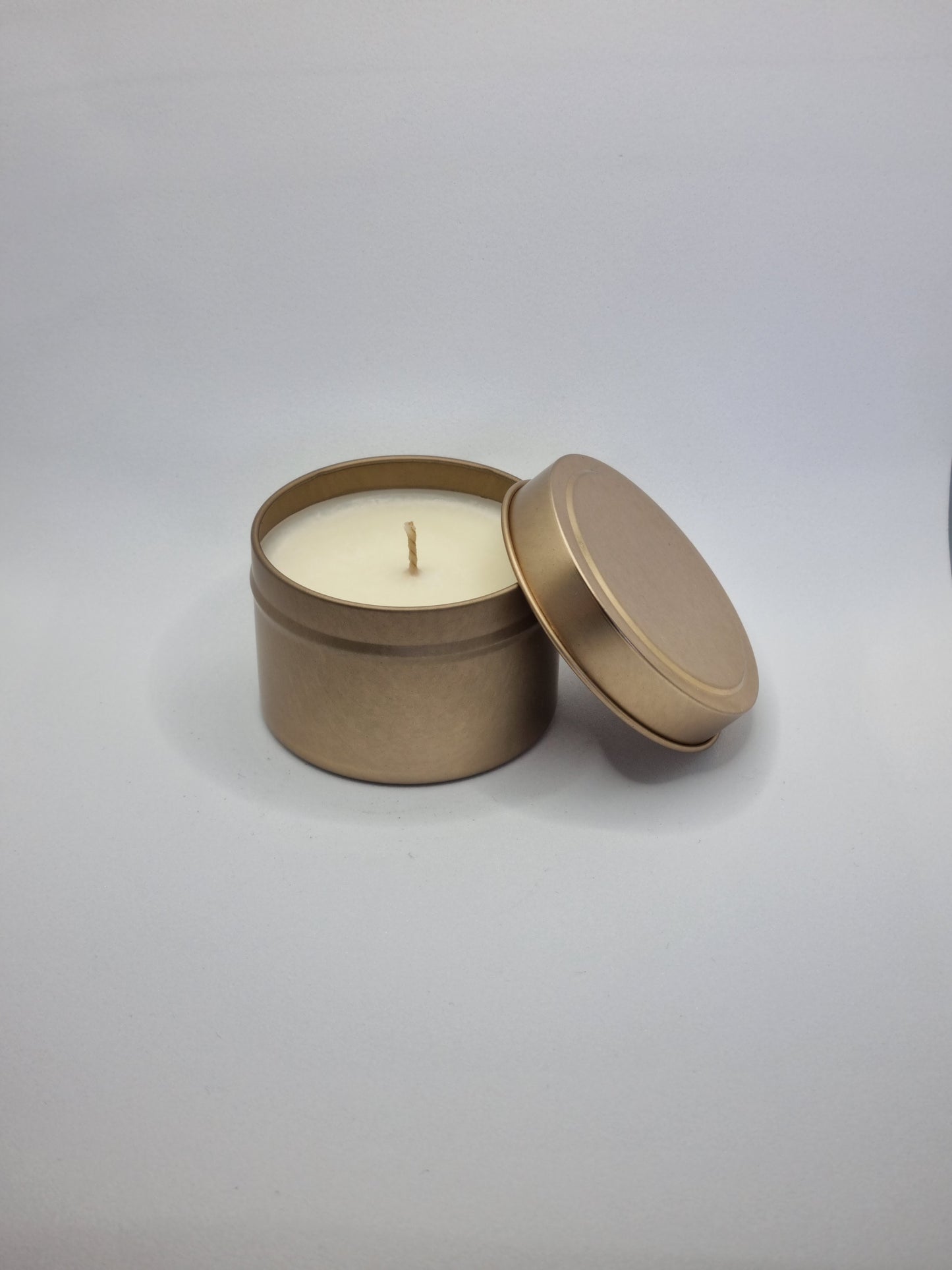 Travel Tin Range - Assorted Colours 90g Small Scented Candle Tin With Metal Lid