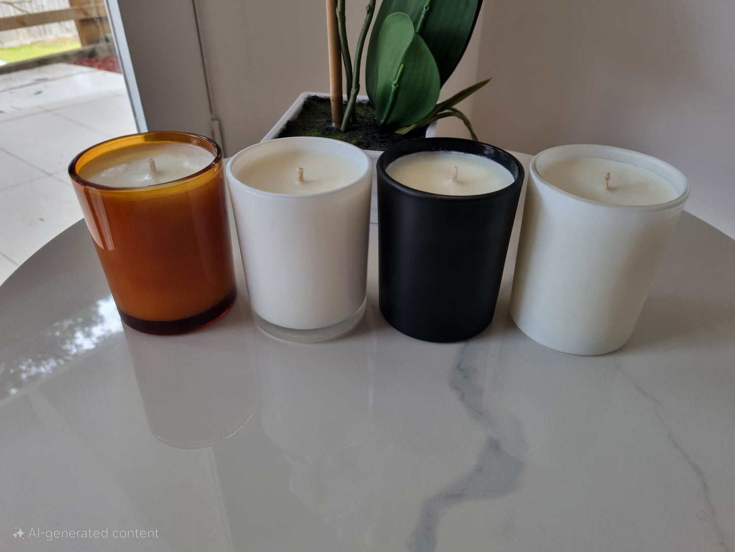 Scented Candle 220g Frosted White Glass Jar