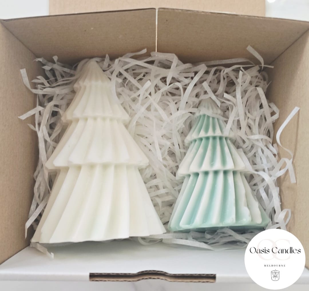 Festive Christmas Tree Candle Mould Decor Set