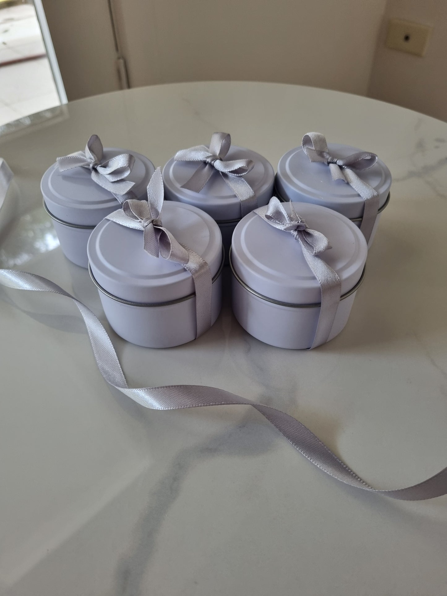 Travel Tin Range - Matte White 90g Small Scented Candle Tin With Metal Lid