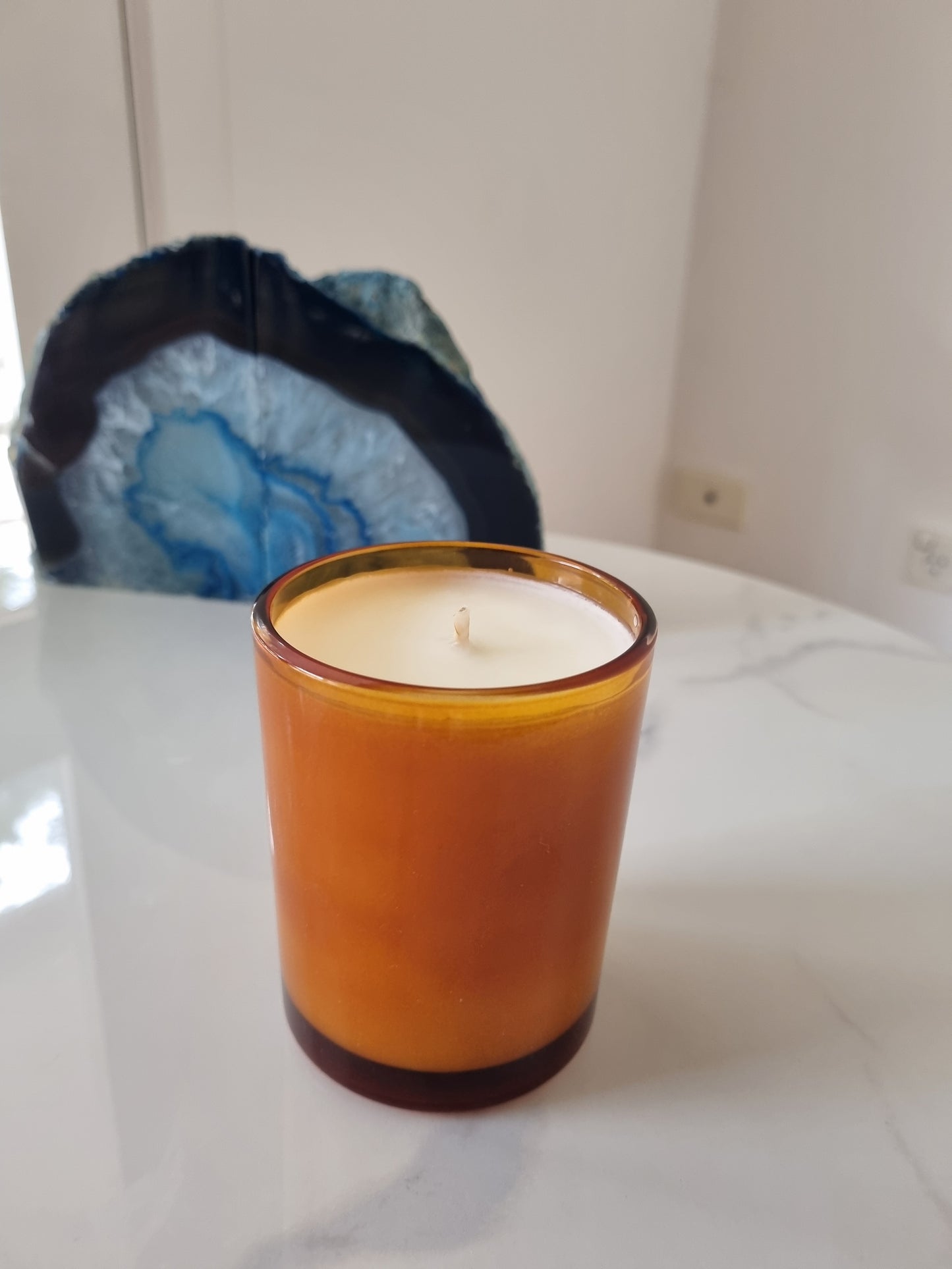 Scented Candle 220g Amber Glass Jar