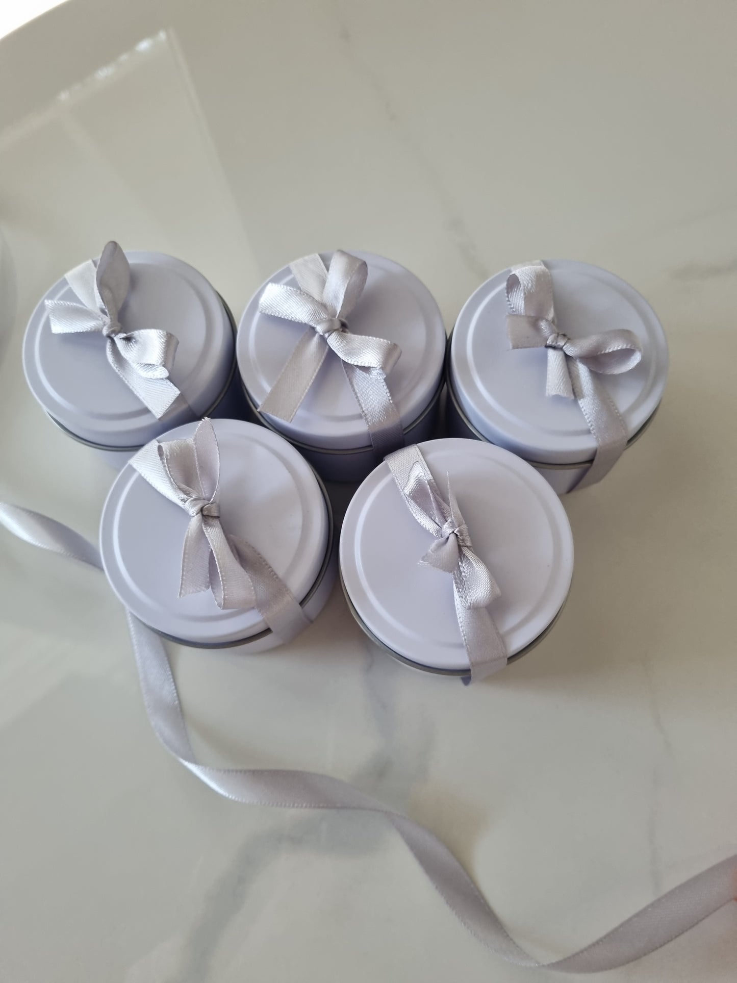 Travel Tin Range - Matte White 90g Small Scented Candle Tin With Metal Lid
