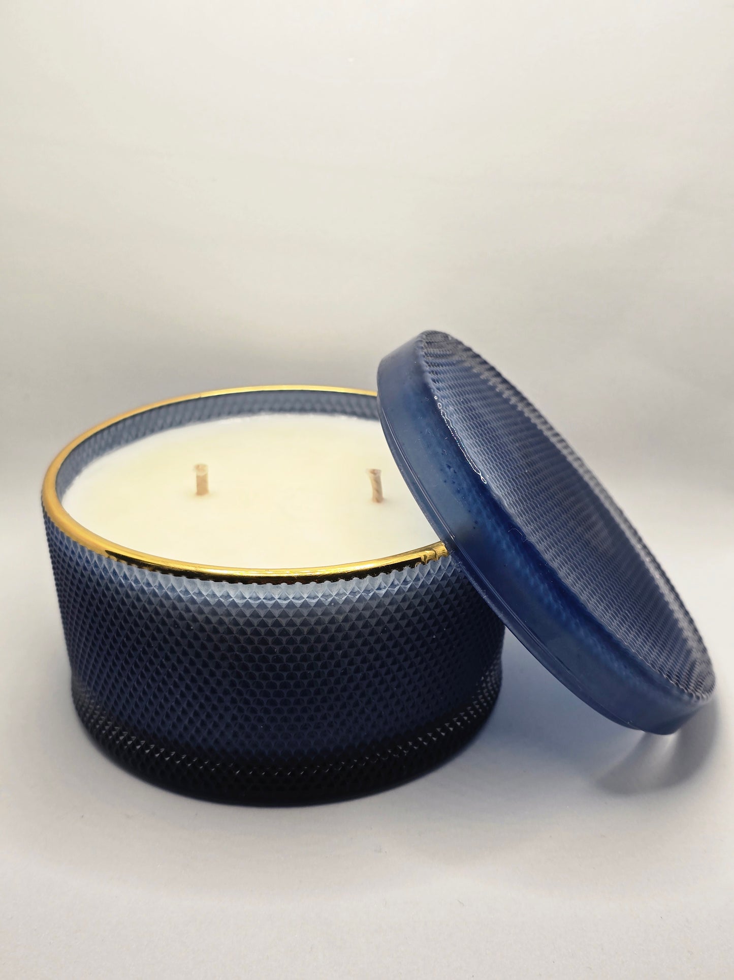 Limited Edition - Navy with Gold Trim Giorgio Double Glass Jar - Mademoiselle de Paris Scent