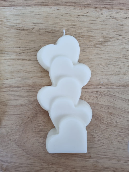 Stacked Pillar Floral Shapes and Hearts Scented Candle Mould