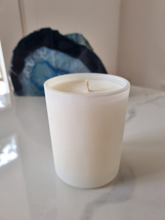 Scented Candle 220g Frosted White Glass Jar