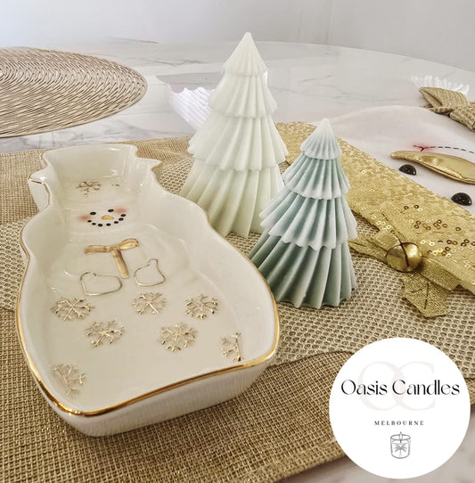 Festive Christmas Tree Candle Mould Decor Set