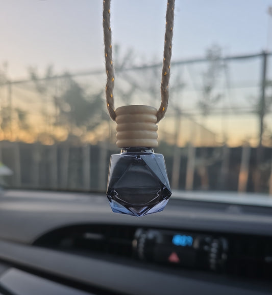 Scented Hanging Car Diffuser Geometric Smokey Grey