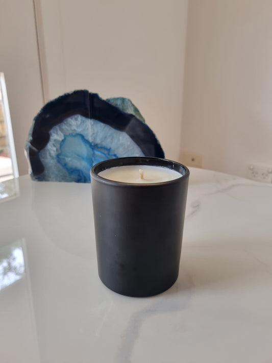 Scented Candle 220g Matte Black Glass Jar