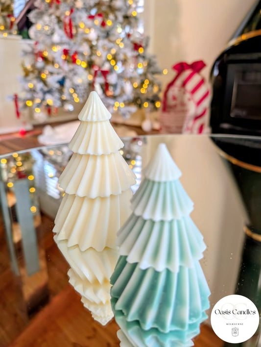Festive Christmas Tree Candle Mould Decor Set