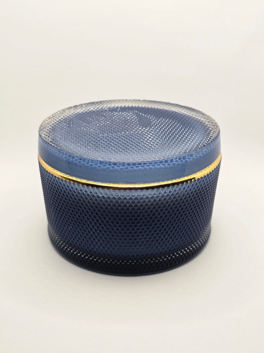 Limited Edition - Navy with Gold Trim Giorgio Double Glass Jar - Mademoiselle de Paris Scent